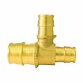 Conbraco Apollo Valves Expansion Series Reducing Pipe Tee, 3/4 x 1/2 x 1/2 in, Barb, Brass, 200 psi Pressure EPXT341212